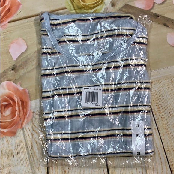 Juniors' SO Ribbed knit Baby Tee blue XL - Picture 2 of 3